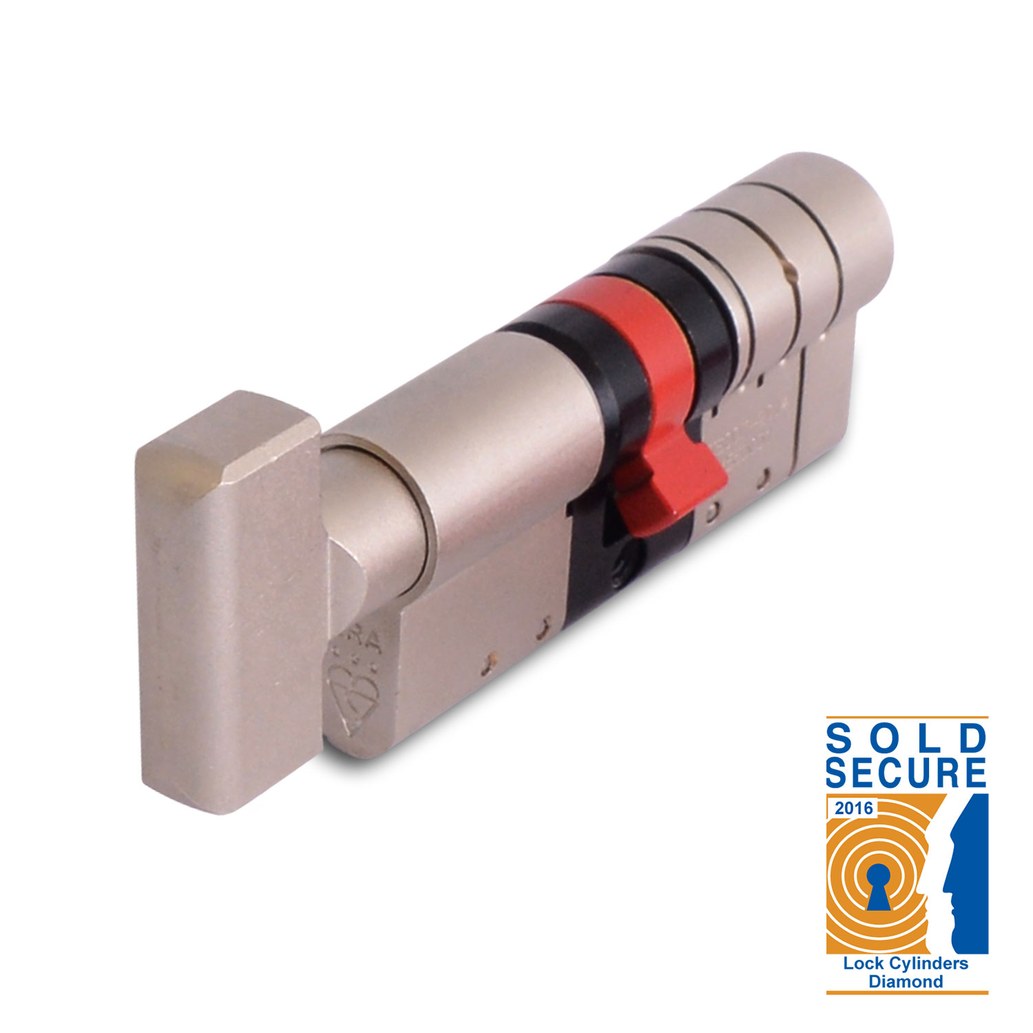 British Standard Fortress 3* 6 Pin Euro Profile Thumbturn Door Cylinder